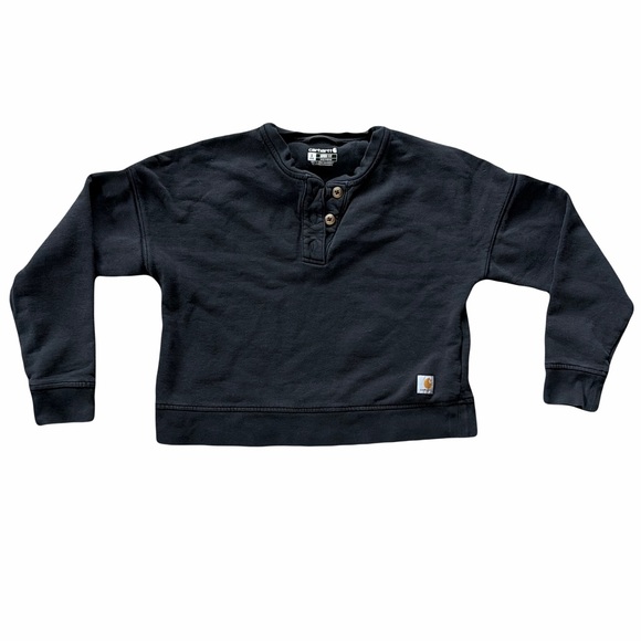 Carhartt Women's Loose Fit Midweight French Terry Henley Sweatshirt - Picture 2 of 4